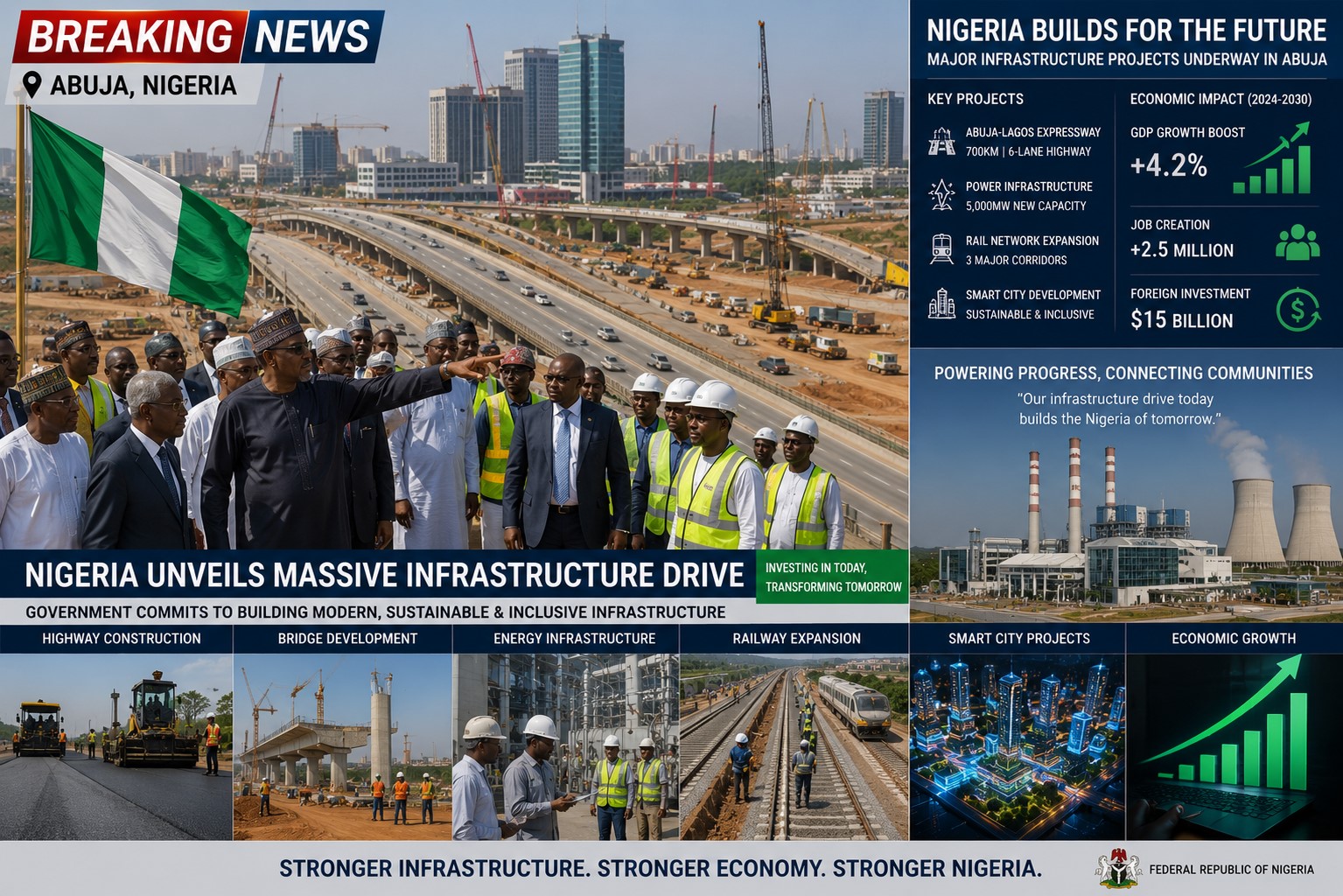Breaking: Nigeria Accelerates Infrastructure Expansion to Drive Economic Growth