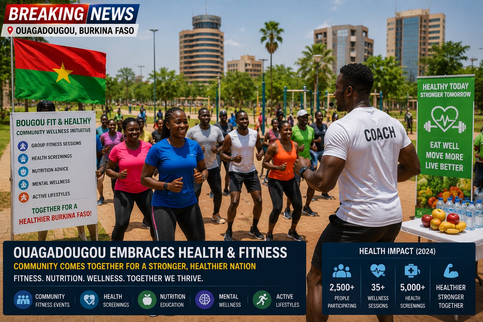 Burkina Faso Promotes Healthier Lifestyles Through Expanding Fitness and Wellness Programs