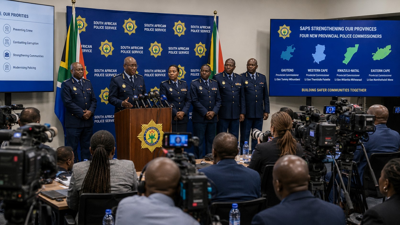 BREAKING: South Africa Announces Four New Provincial Police Commissioners