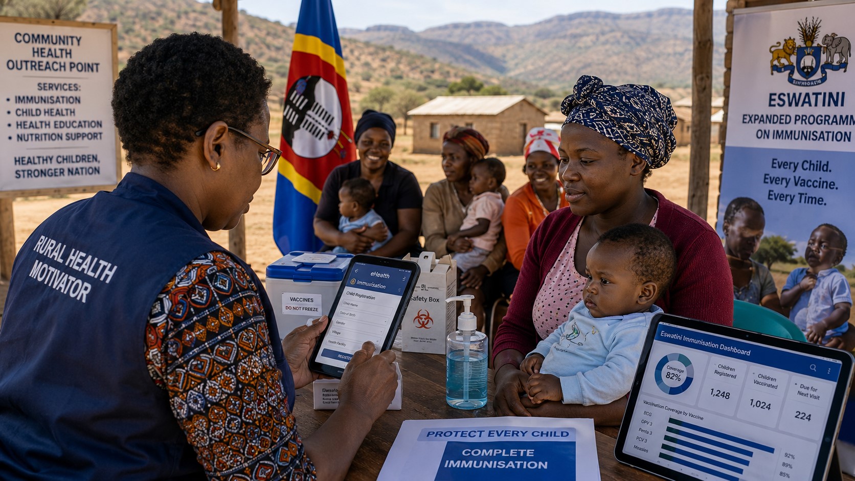 Eswatini Uses Digital Technology to Close Rural Childhood Immunisation Gaps