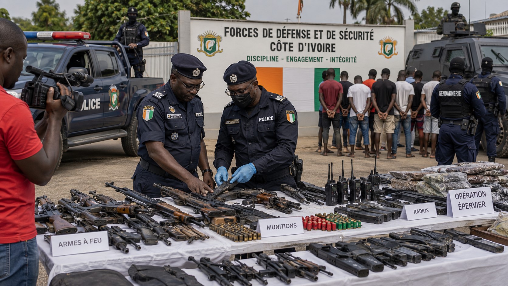 Côte d’Ivoire Steps Up Security Drive as 57 People Arrested in Major Crime Crackdown