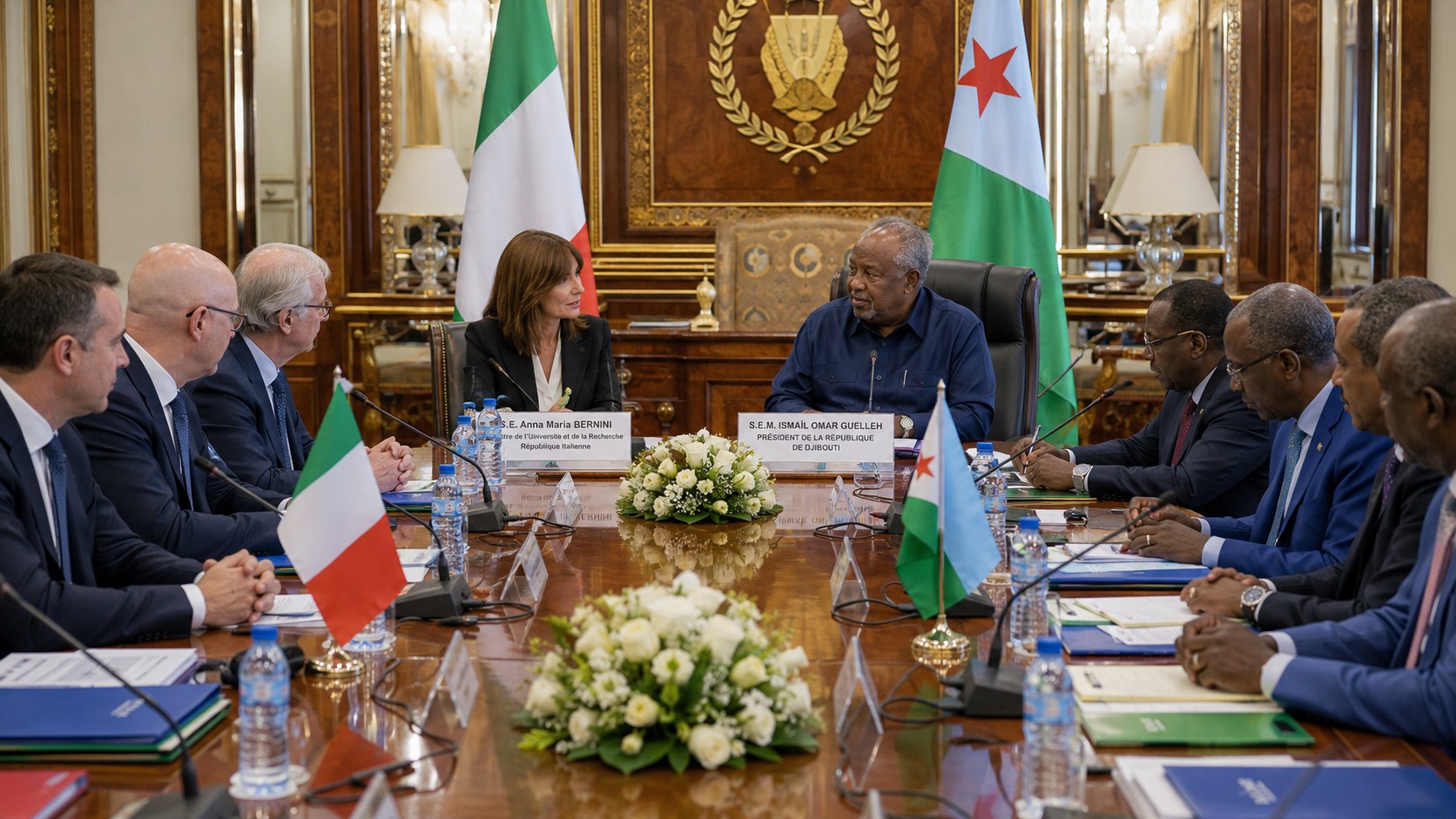 Djibouti Politics: Guelleh Holds Talks With Italian Minister on Bilateral Cooperation