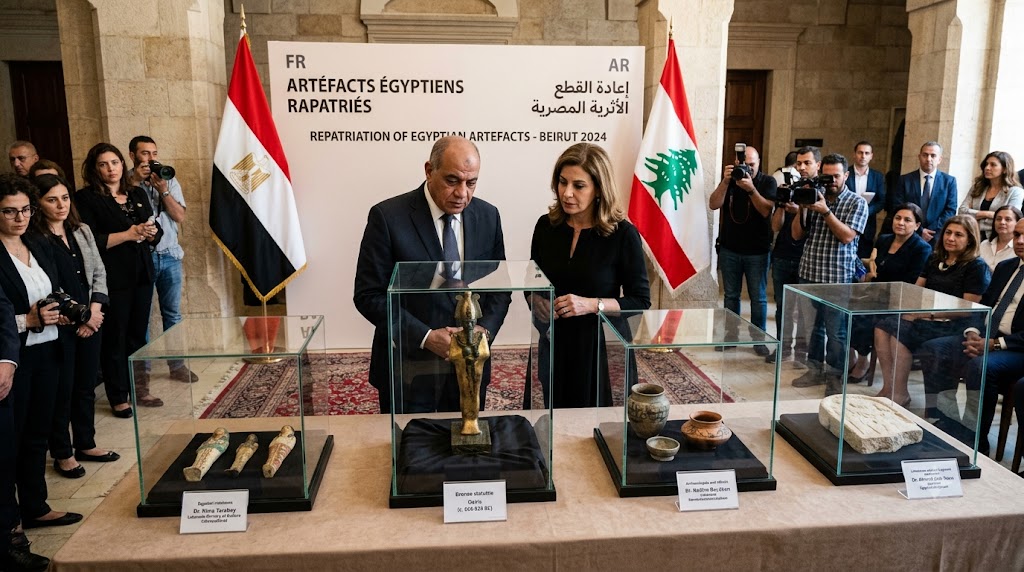 Lebanon Returns 37 Ancient Egyptian Artefacts to Egypt