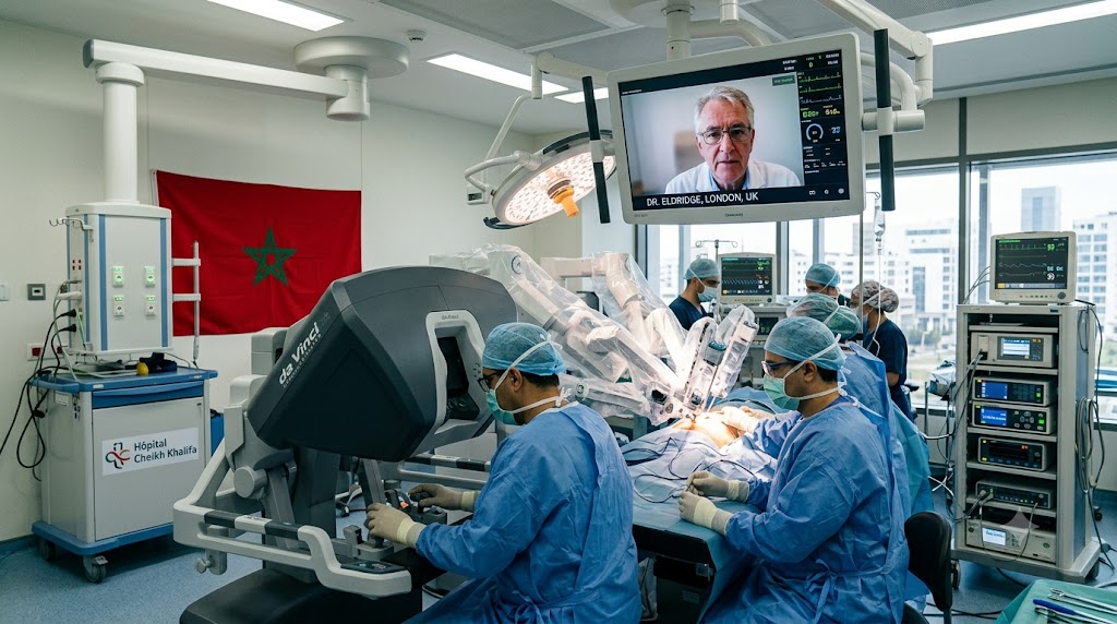 Morocco Health Care: Italian Surgeon Performs Remote Robotic Surgery in Casablanca