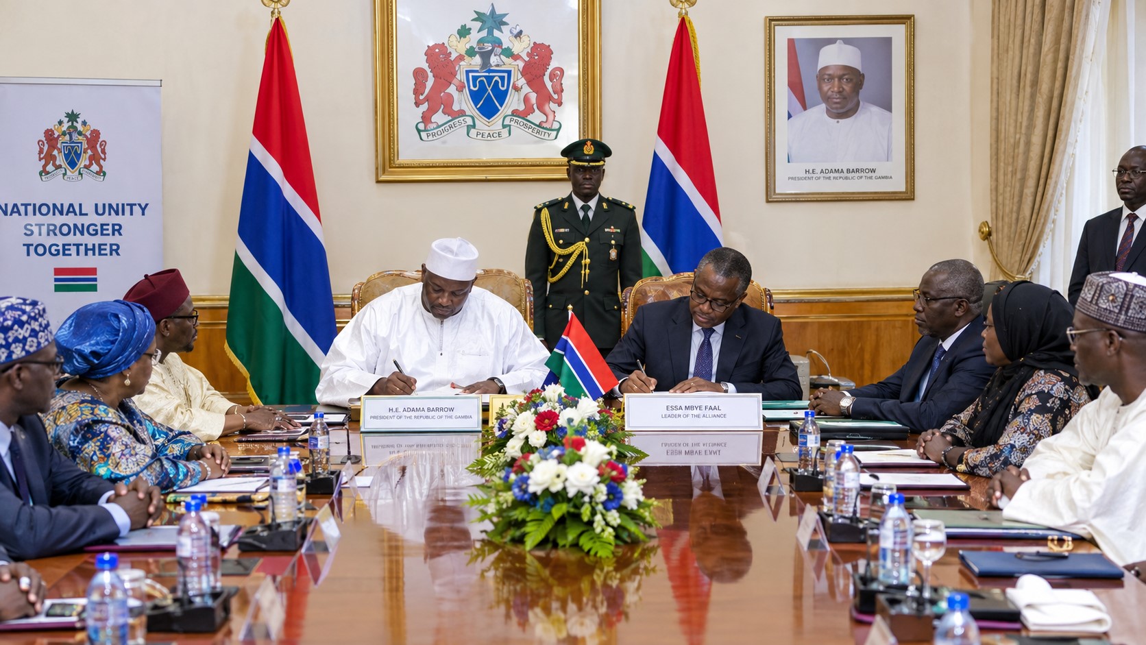 Barrow and Essa Faal Formalize Political Alliance Ahead of Gambia Election