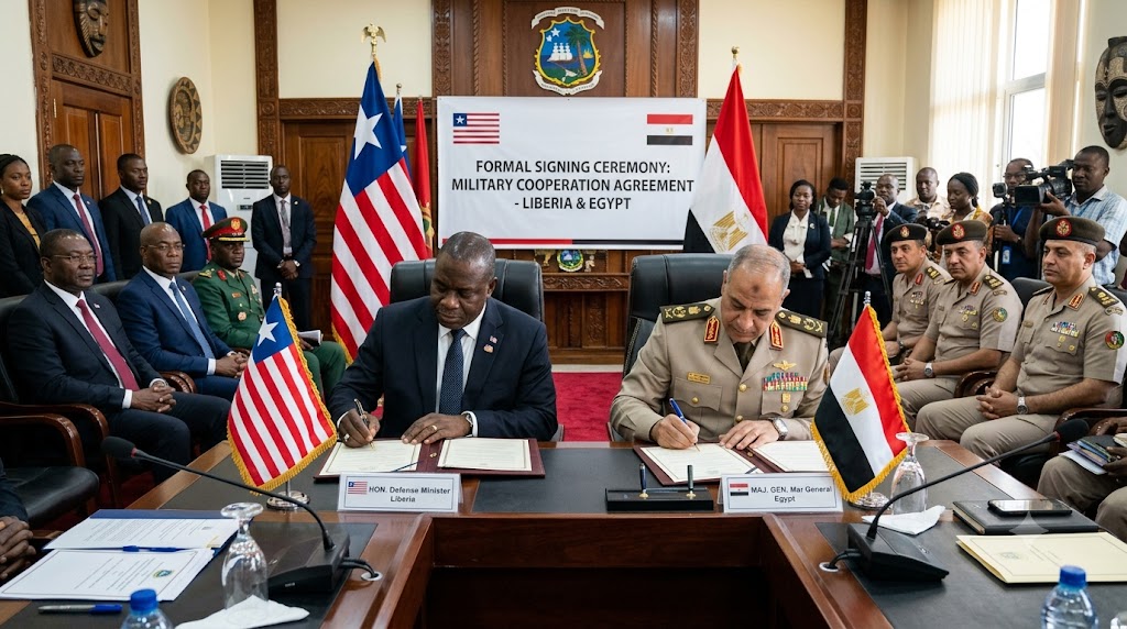 Liberia and Egypt Sign Military Cooperation Protocol